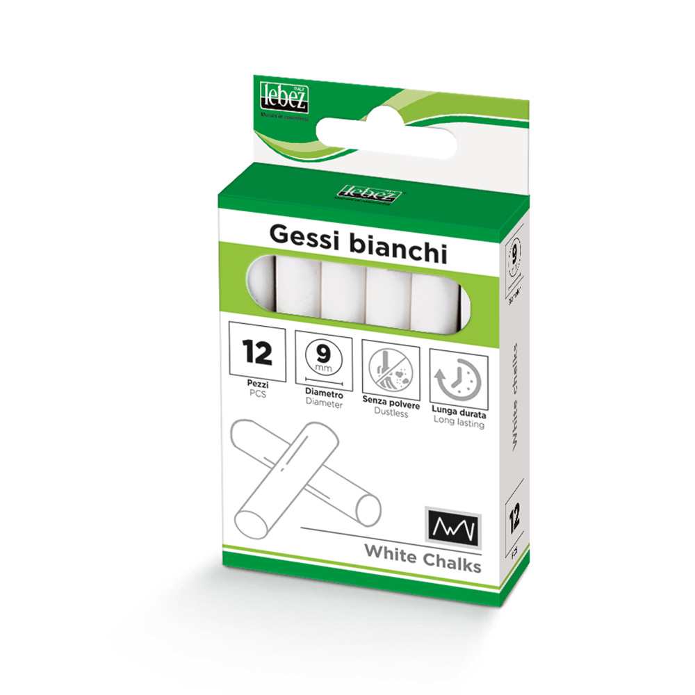 lebez-gessi-bianchi-9-mm-scatola-12-pezzi image 1