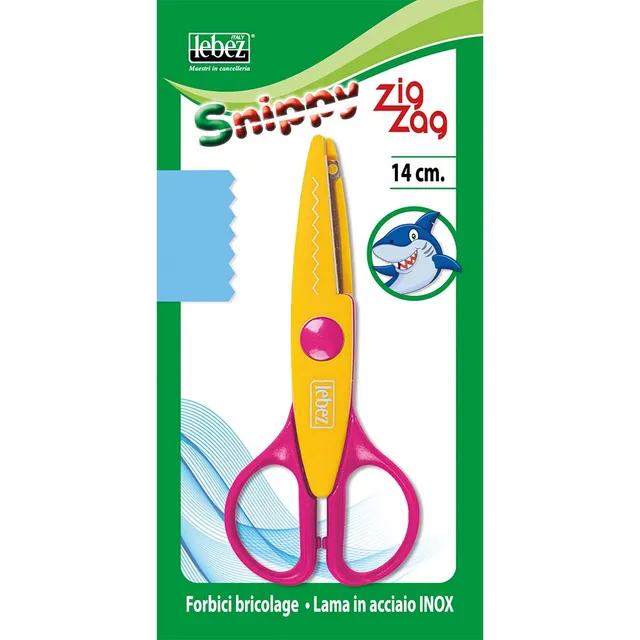 lebez-forbici-zig-zag-14-cm-lama-inox-in-blister image 1
