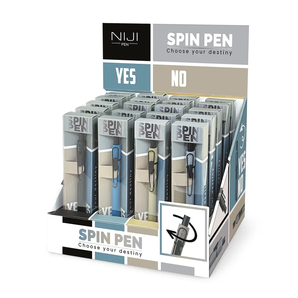 lebez-round-spin-pen-penna-a-scatto-con-clip image 1