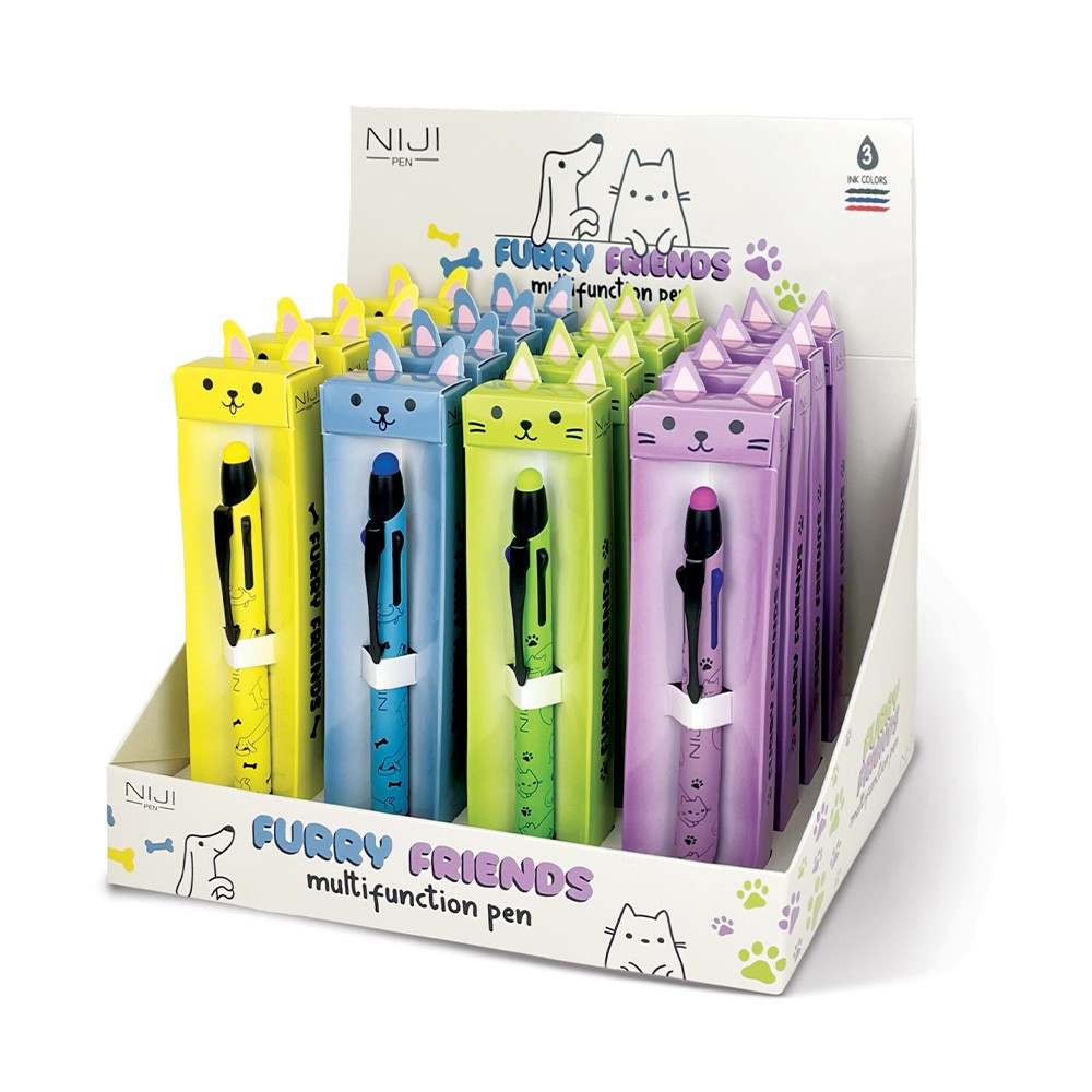 lebez-penna-multifunzione-touch-3-in-1-furry-friends-fusto-metallo image 1