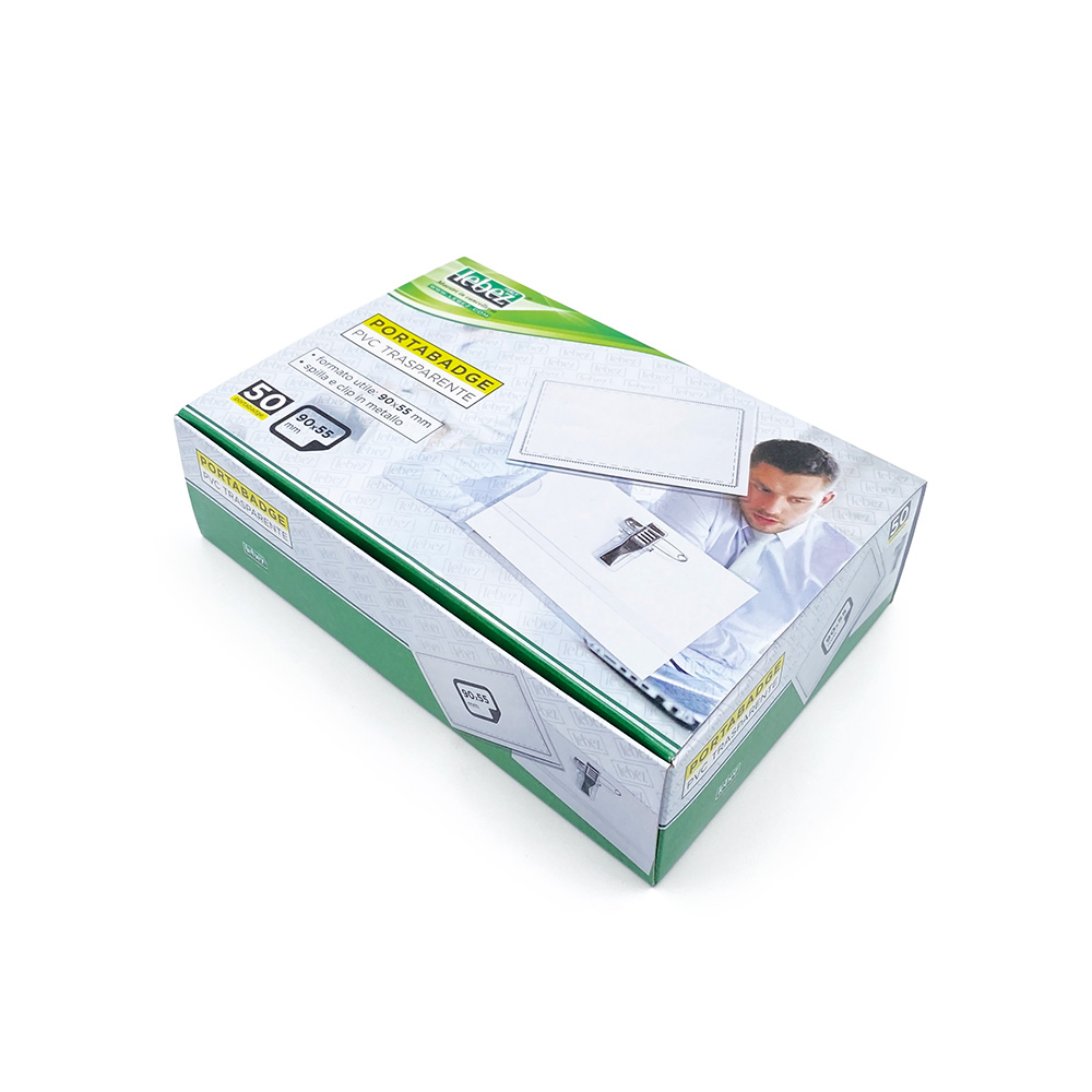 lebez-portabadge-90-x-55-mm-con-clip-confezione-24-pezzi image 2