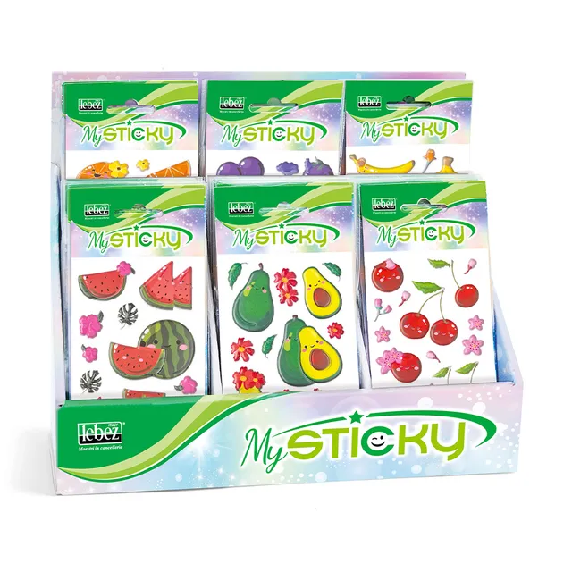 lebez-my-sticky-3d-bugs-life-48-buste-da-12-stickers-gommati image 1