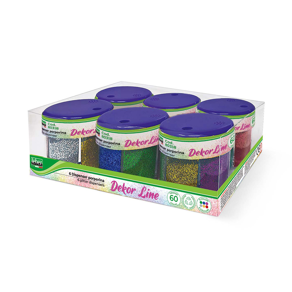 lebez-glitter-6-colori-in-dispenser-da-60-g image 1