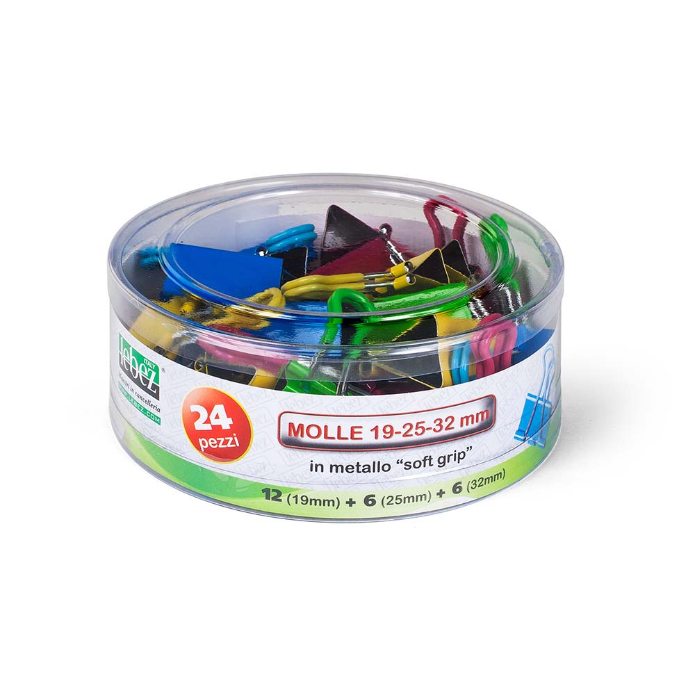 lebez-barattolo-24-molle-double-clip-soft-grip-3-misure-assortite image 1