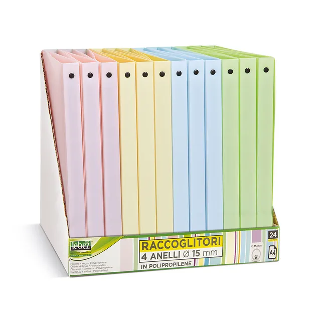 lebez-raccoglitore-a4-a-4-anelli-30-mm-linea-pastel image 1