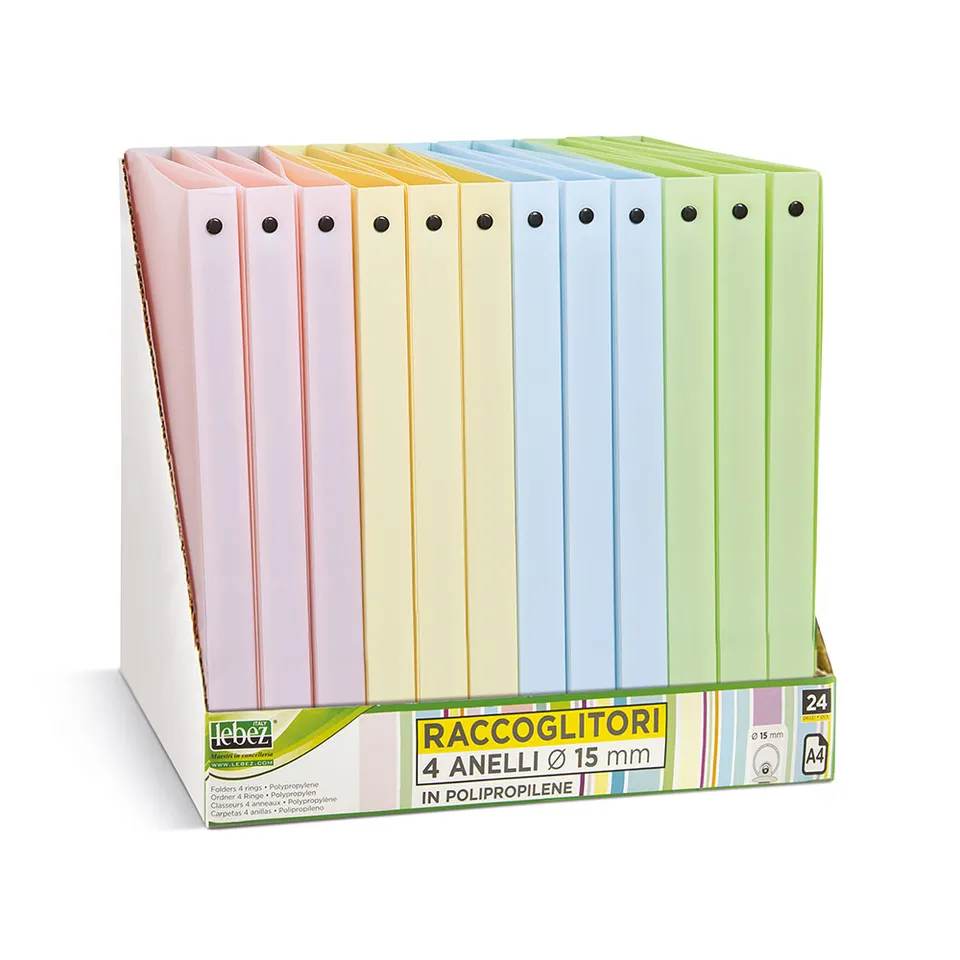 lebez-raccoglitore-a4-a-4-anelli-30-mm-linea-pastel image 1