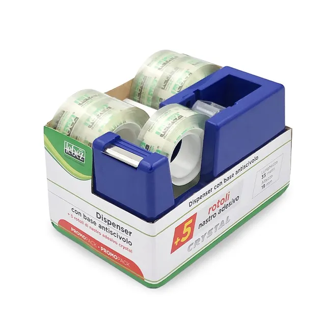 lebez-kit-dispenser-tendinastro-5-nastri-adesivi-33-m-x-19-mm image 1