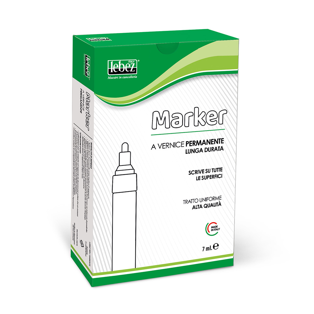 lebez-marker-a-vernice-bianco-punta-feltro-m-tratto-1-mm image 1
