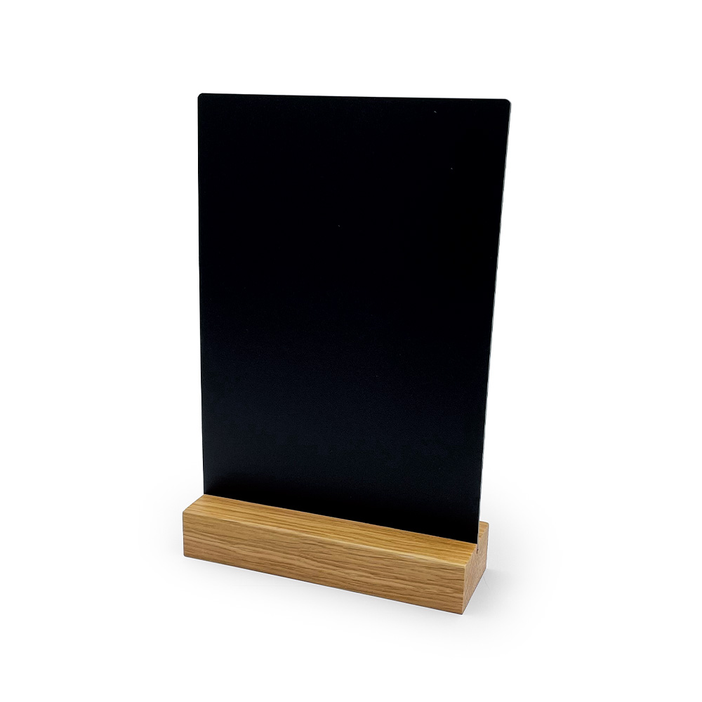 lebez-stand-con-base-in-legno-nero-scrivibile-2-mm image 2
