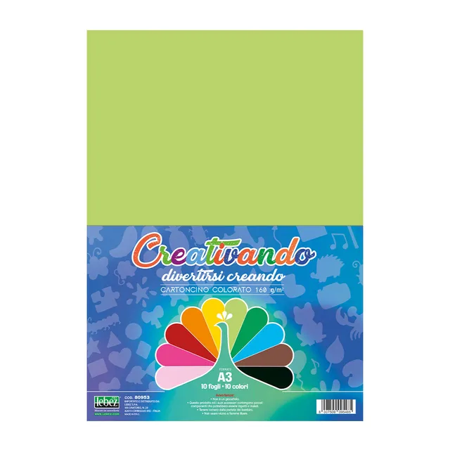 lebez-cartoncino-colorato-a3-set-10-fogli image 1