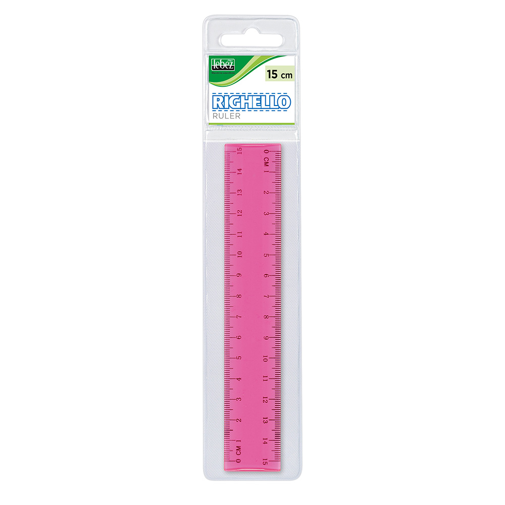 lebez-righello-15-cm-in-plastica-trasparente-blister image 1
