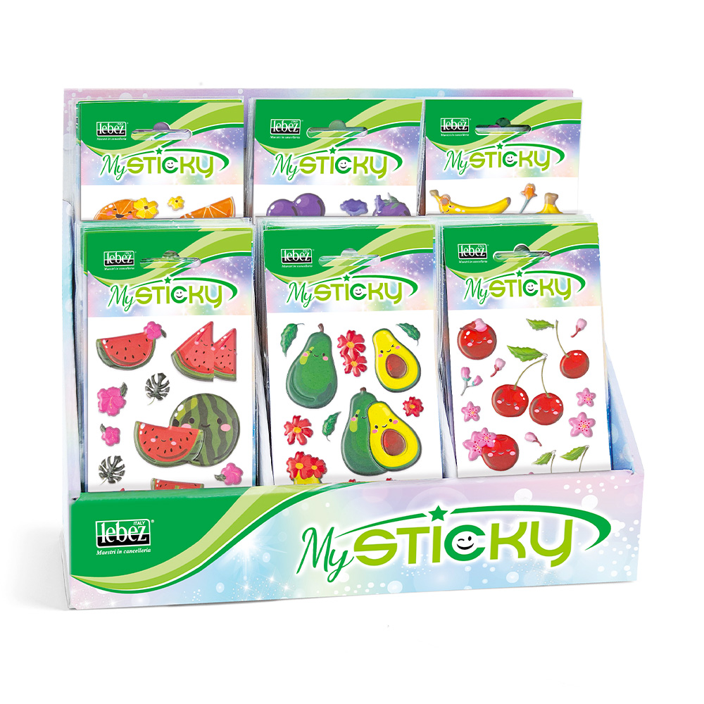 lebez-my-sticky-3d-bugs-life-48-buste-da-12-stickers-gommati image 1