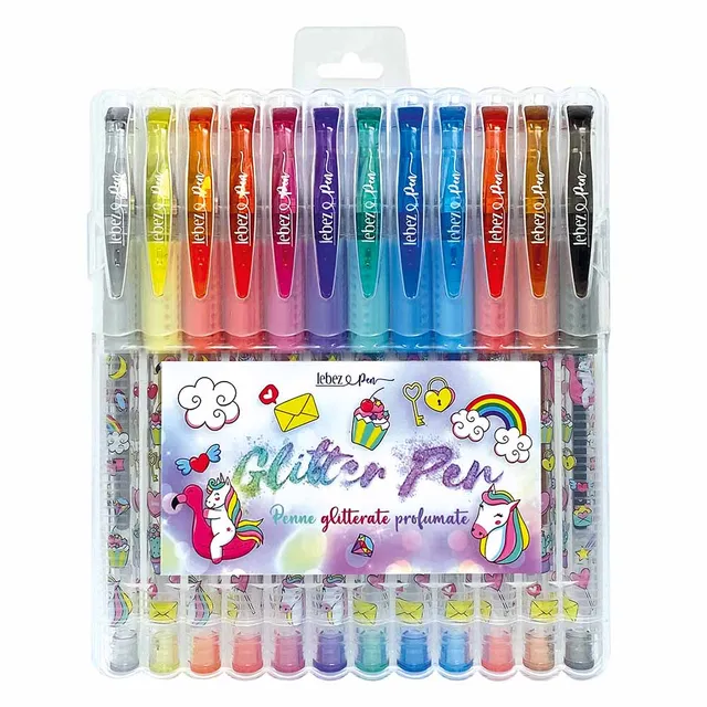 lebez-fantasy-penna-gel-glitter-profumata-set-12-pezzi image 1