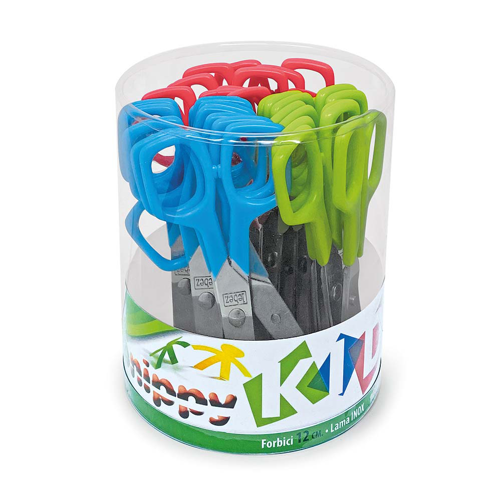 lebez-forbici-bimbi-11-cm-punta-tonda-inox-barattolo-30-pezzi image 4