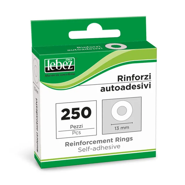 lebez-rinforzi-adesivi-16-mm-scatola-da-250-pezzi image 1