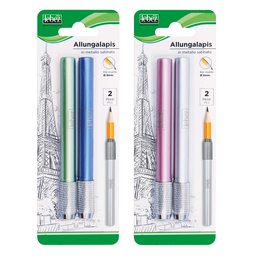 lebez-portapenne-in-metallo-satinato-blister-2-pezzi image 1