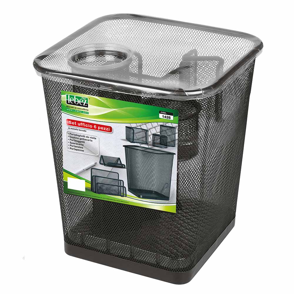 lebez-mesh-desk-set-6-pezzi-in-rete-metallica image 1