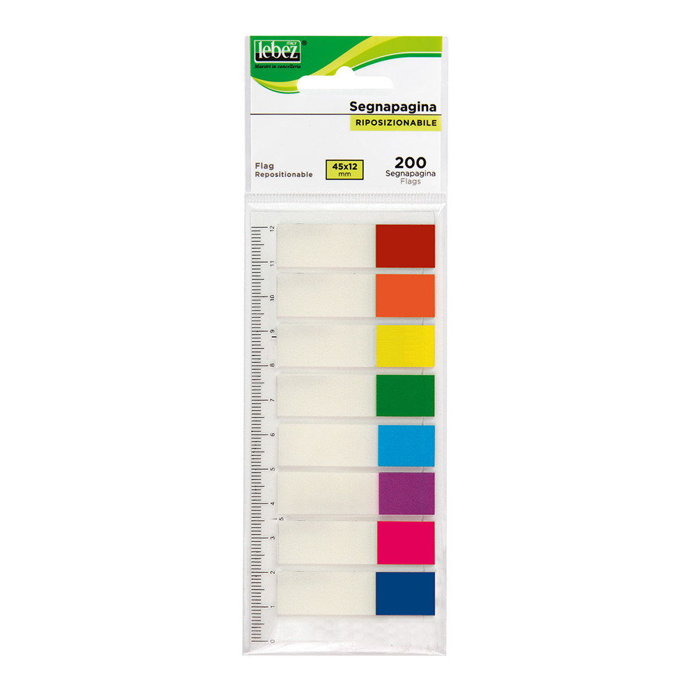 lebez-page-markers-neon-200-pezzi-con-righello-42x12-mm image 1