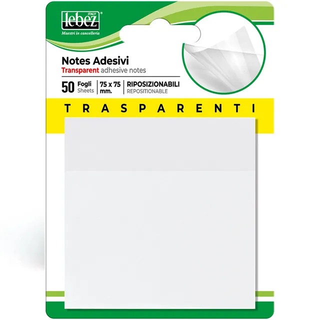 lebez-foglietti-adesivi-trasparenti-75-x-75-mm-blister-50-fogli image 1