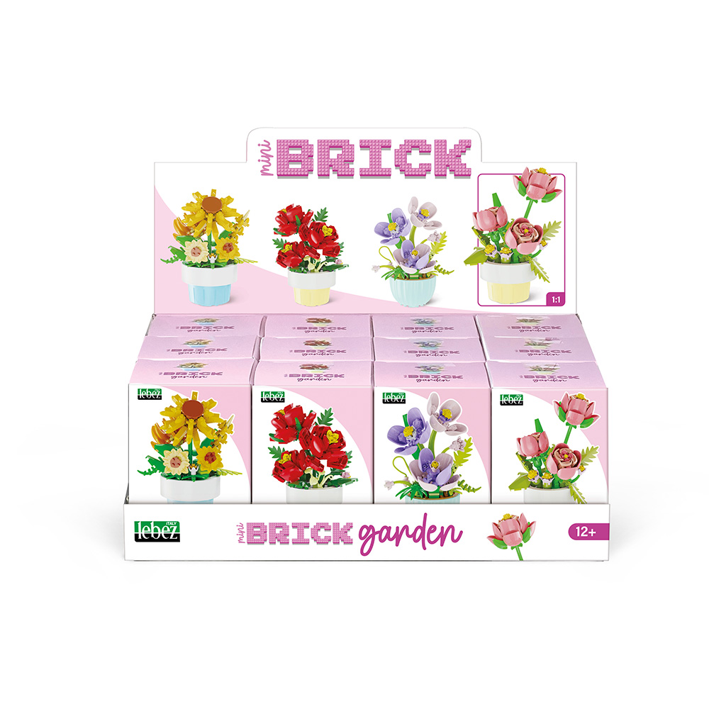 lebez-mini-brick-garden-set-costruzioni-fiori-con-vaso-4-soggetti image 1