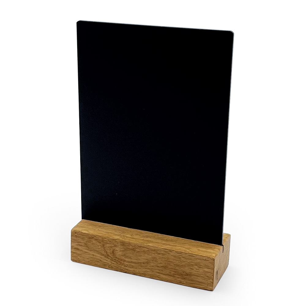 lebez-stand-con-base-in-legno-nero-scrivibile-2-mm image 1