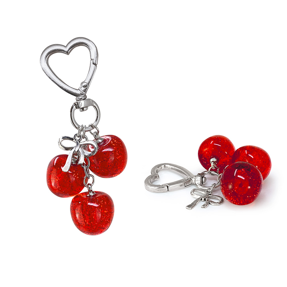 lebez-irresistible-cherries-portachiavi-glitter-con-moschettone image 2