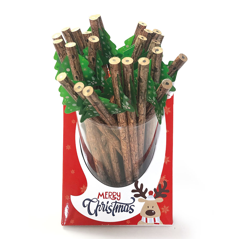 lebez-matita-natale-merry-christmas-effetto-corteccia-con-top-decorato image 1
