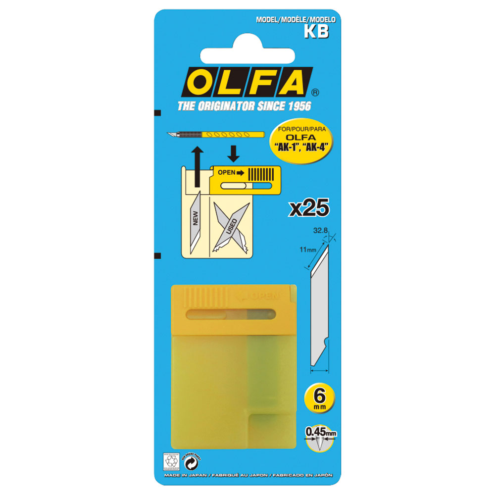 olfa-lama-ricambio-6-mm-per-ak1-tubetto-25-lame-lebez image 1