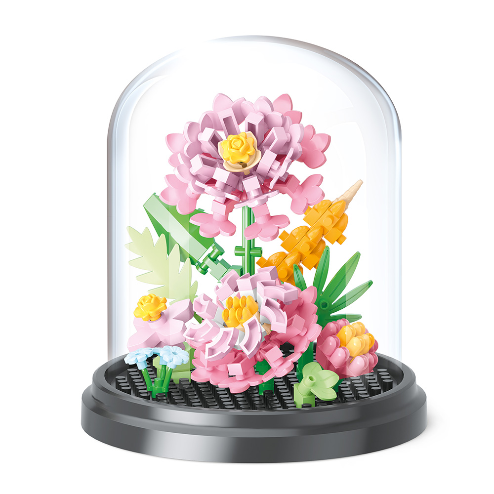 lebez-garden-mini-brick-set-costruzioni-fiori-con-vaso image 3