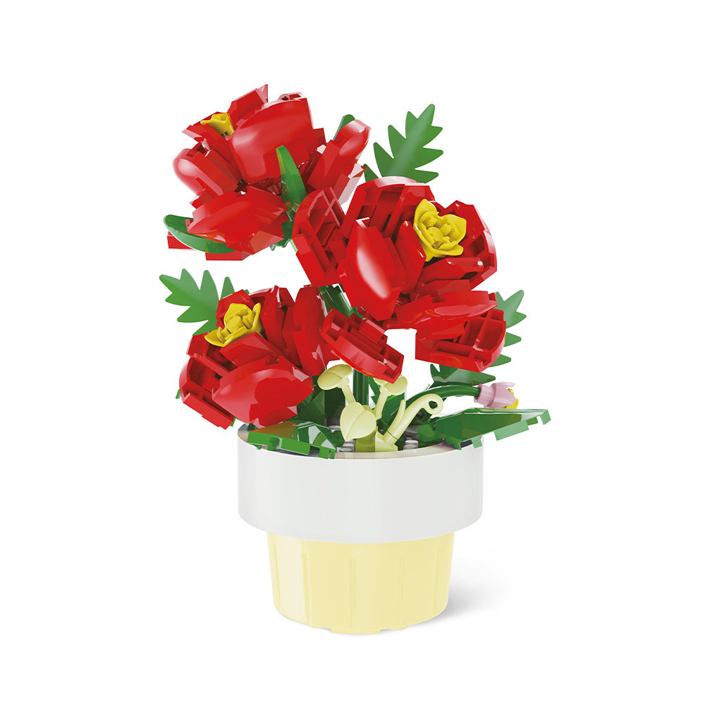 lebez-mini-brick-garden-set-costruzioni-fiori-con-vaso-4-soggetti image 3