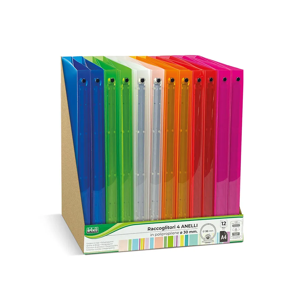raccoglitore-trasparente-lebez-in-pp-con-4-anelli-30-mm image 1