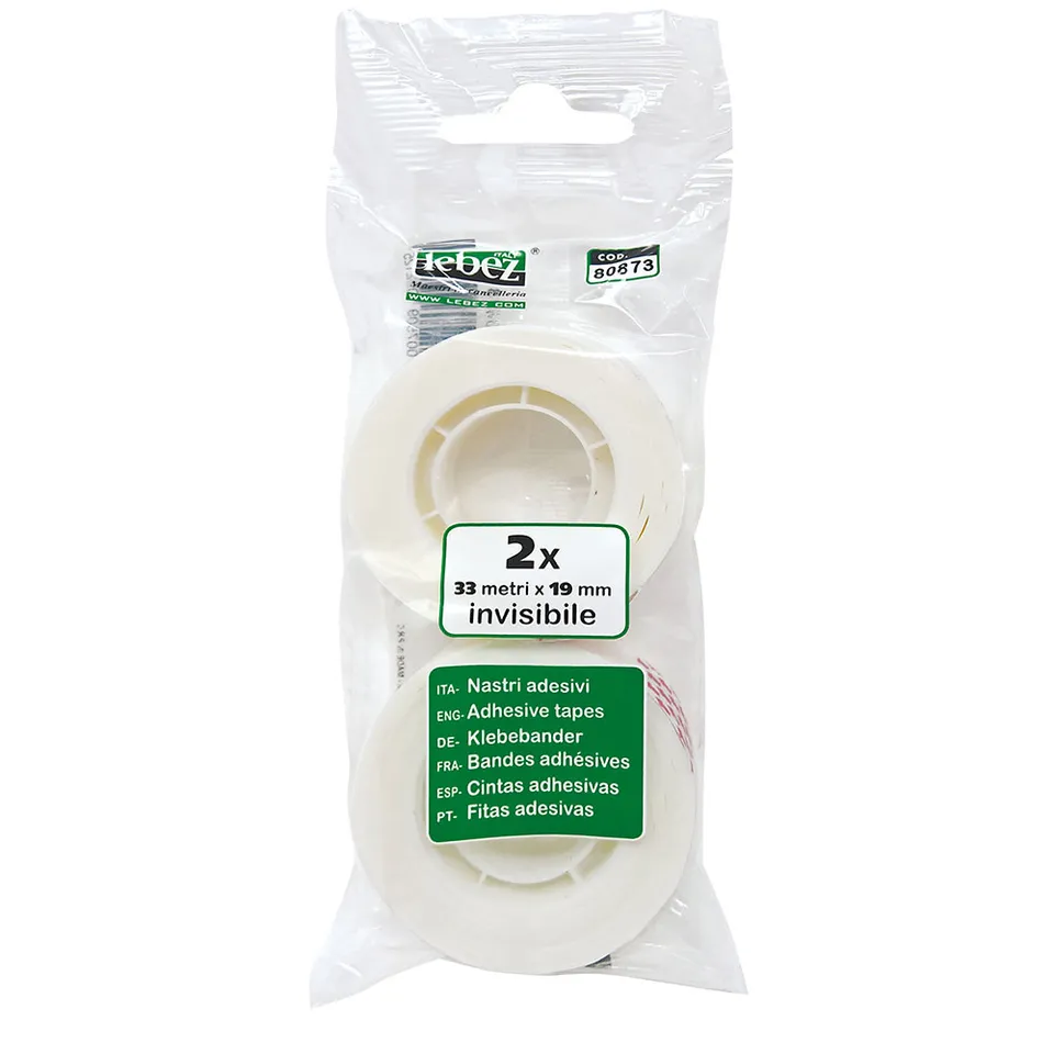 lebez-nastro-adesivo-invisibile-33m-x-19mm-2pz image 1