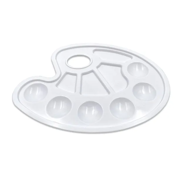 lebez-tavolozza-sagomata-in-plastica-10-scomparti-per-olio-e-tempera image 1