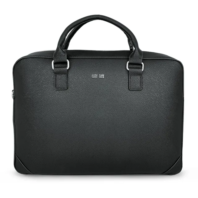 lebez-cartella-identity-black-in-ecopelle-32x29x7-5-cm image 1