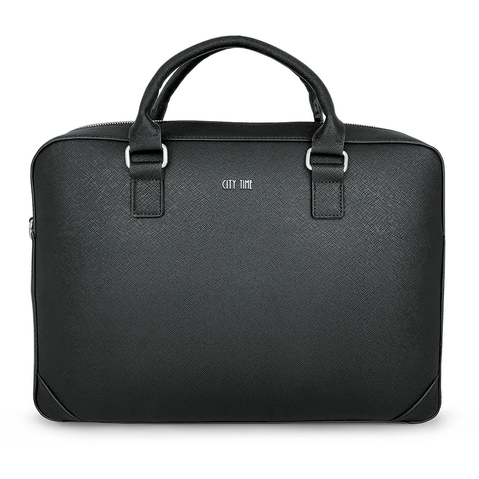 lebez-cartella-identity-black-in-ecopelle-32x29x7-5-cm image 1