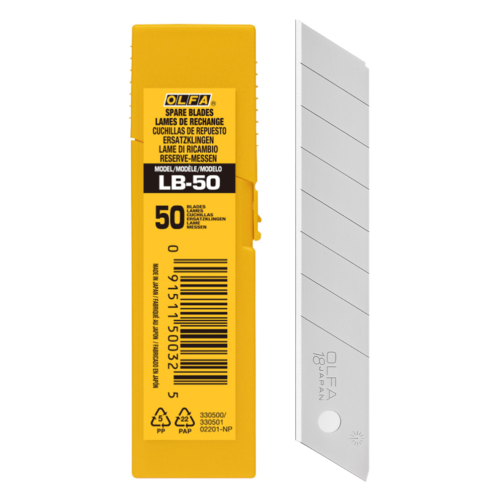 olfa-lama-di-ricambio-18-mm-segmentata-confezione-50-pezzi image 1
