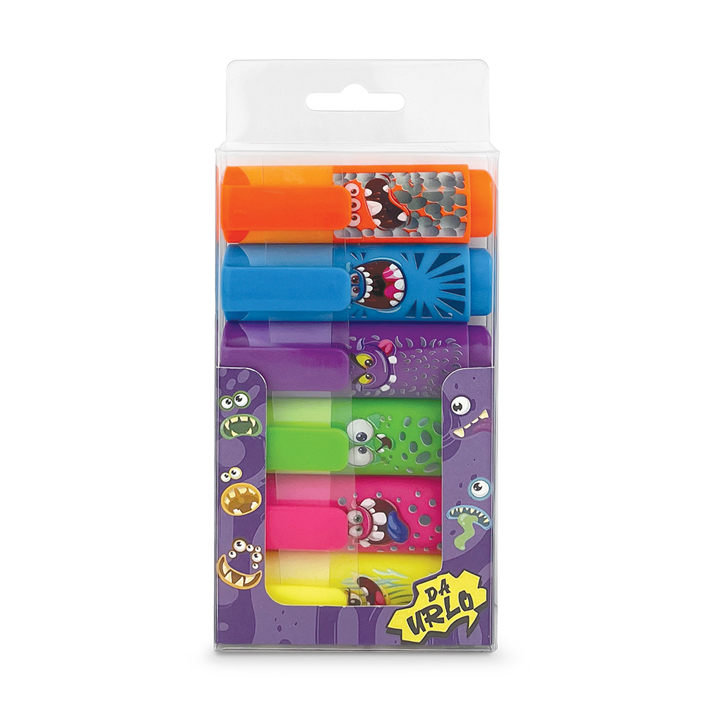 lebez-evidenziatori-fluo-monster-set-6-pezzi image 1