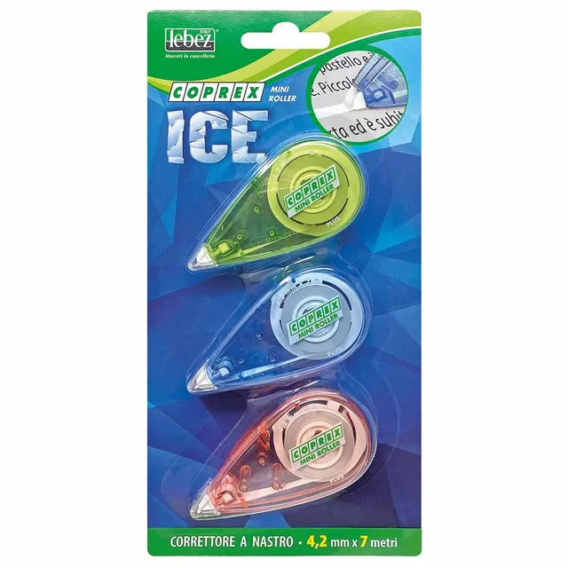 coprex-ice-lebez-correttore-a-nastro-mini-4-2-mm-x-7-m-blister-3-pezzi image 1