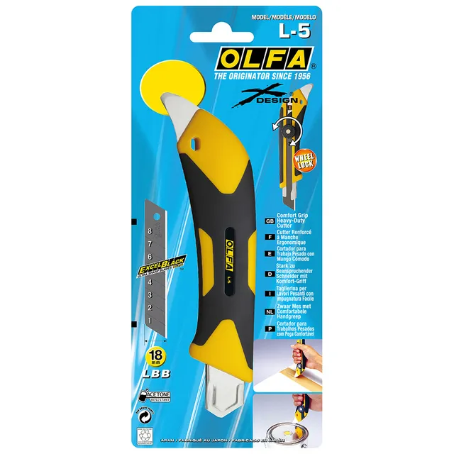 olfa-cutter-con-puntale-lama-18-mm-acciaio-inox-bloccalama-a-vite image 1