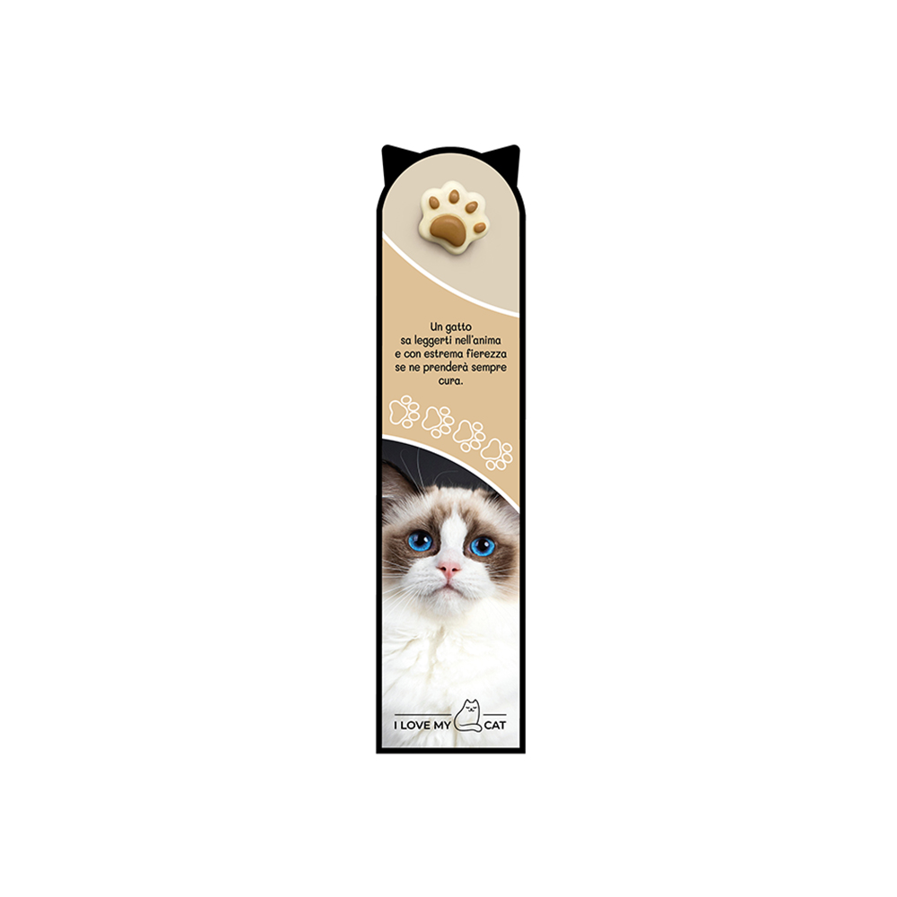 lebez-segnalibro-i-love-my-cat-in-cartoncino-sagomato-con-charms image 5