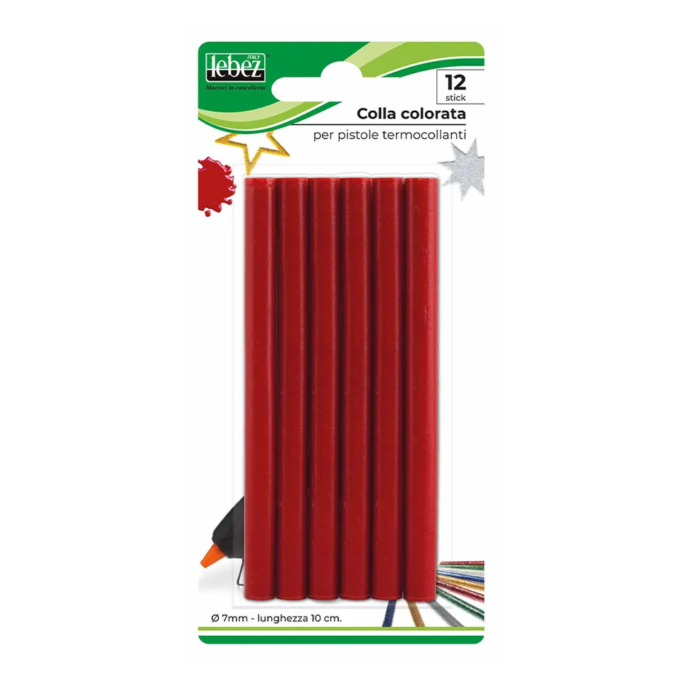 lebez-stick-colla-glitter-rossa-10-cm-7-mm-blister-12-pezzi image 1