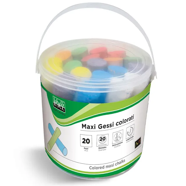 lebez-maxi-gessi-colorati-20-mm-barattolo-20-pezzi image 1