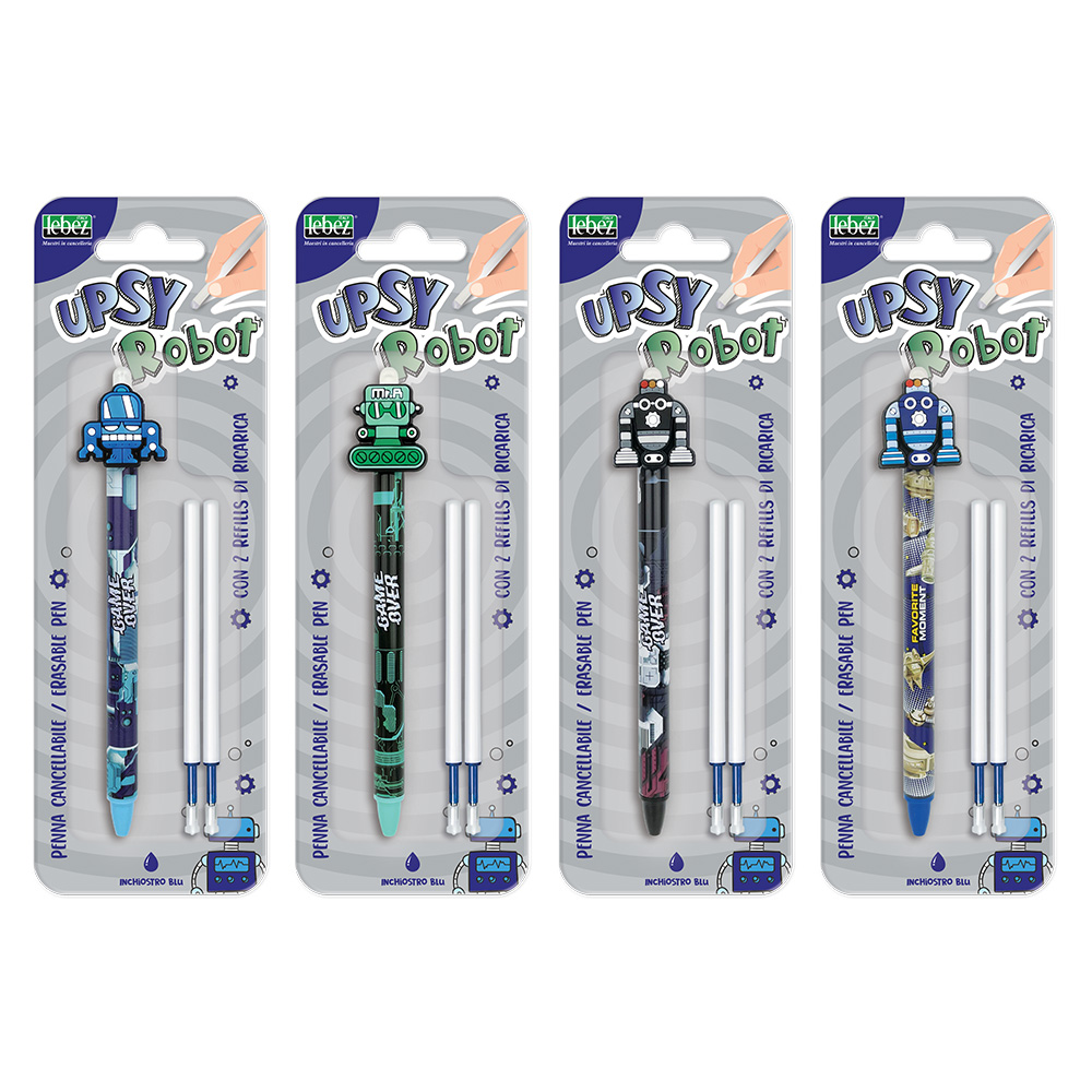 lebez-penna-cancellabile-upsy-robot-2-refill-blu image 1