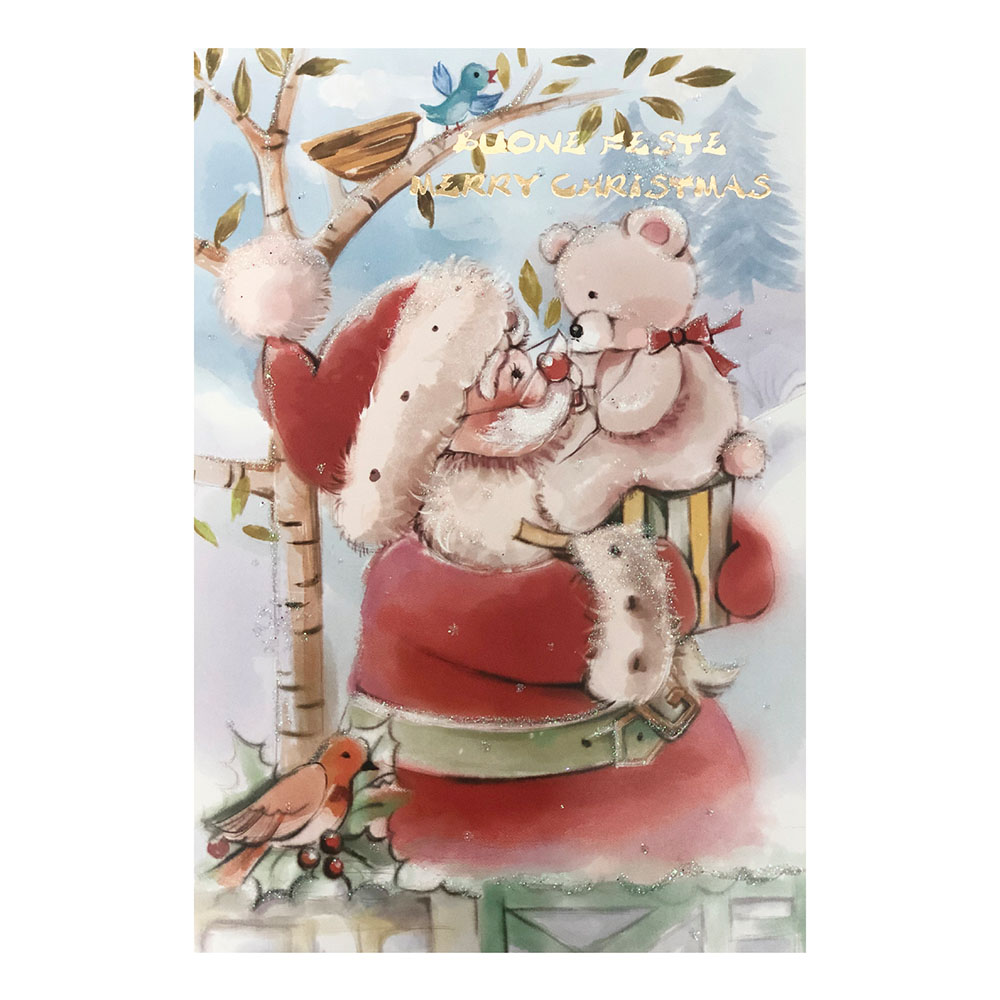 lebez-biglietto-natale-glitter-3d-dorato-11-5x17-cm image 3
