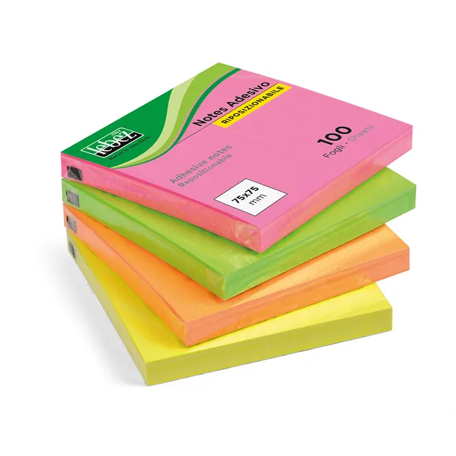 lebez-memo-stick-neon-100-fogli-75-x-75-mm image 1