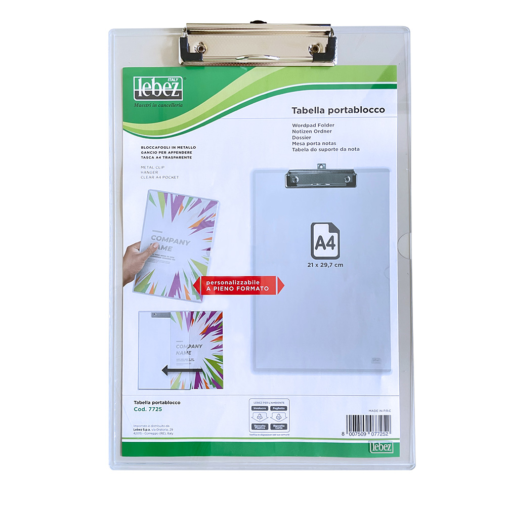 lebez-portablocco-trasparente-22x33-cm-con-clip image 1