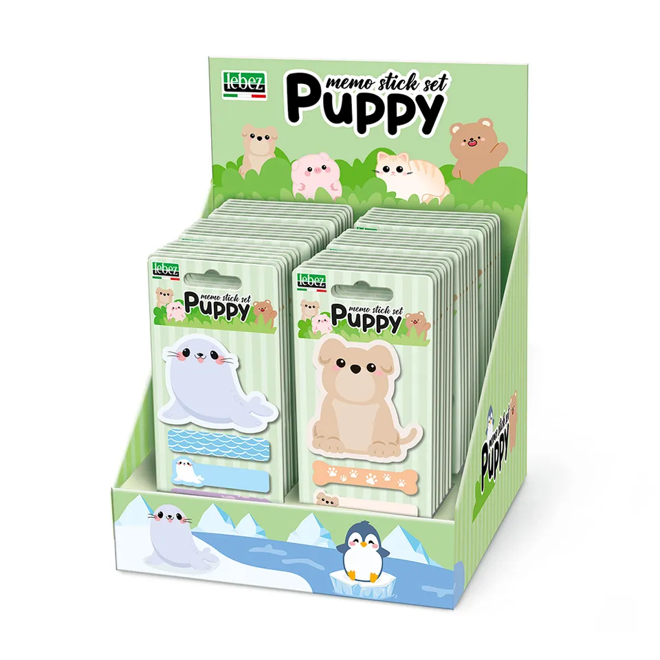 lebez-puppy-set-memostick-20pz-60-segnalibri-6-fantasie image 1