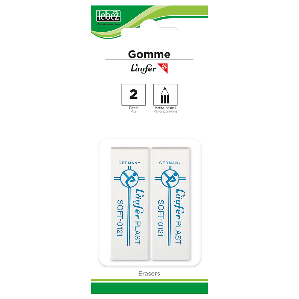 lebez-gomma-laufer-per-matite-e-pastelli-blister-2-pezzi image 1