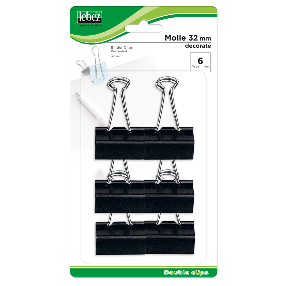 lebez-molle-double-clip-in-metallo-32-mm-blister-6-pezzi image 2